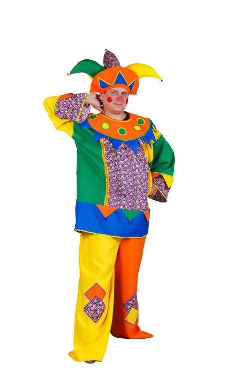 Карнавальный костюм Скоморох Петрушка взрослый 